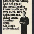 1970 DELTA AIRLINES VINTAGE MAGAZINE PRINT ART AD