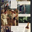 1941 CANADIAN CLUB WHISKY FLORIDA MARINELAND VINTAGE MAGAZINE PRINT AD
