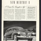 1940 '40 MERCURY 8 SEDAN 4 DOOR VINTAGE CLASSIC CAR ANTIQUE MAGAZINE PRINT AD