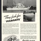 1941 DEVILBLISS SPRAY SYSTEMS WW2 YN NET TENDERS PIGBOATS TRAP SUBMARINES AD