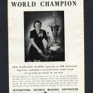 IBM VINTAGE MAGAZINE PRINT AD 1941 TYPEWRITER CHAMPION TYPEST TYPEING CONTEST