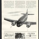 1941 UNITED AIR LINES PROP PLANE DEFENSE FLIGHT WW2 VINTAGE MAGAZINE PRINT AD