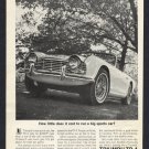 1962 TRIUMPH TR-4 2 DOOR COUPE SPORTS CAR VINTAGE MAGAZINE PRINT AD