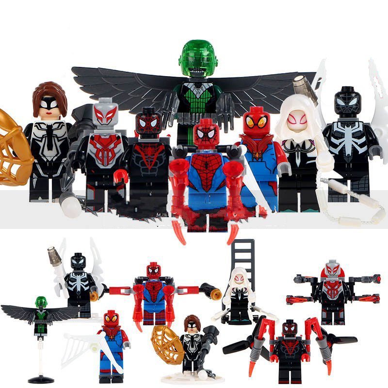 lego spiderman vs venom and iron venom