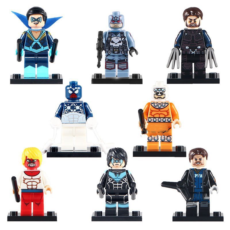 DC Heroes Logan Captain Boomerang Nightwing Minifigures for Lego Super Hero