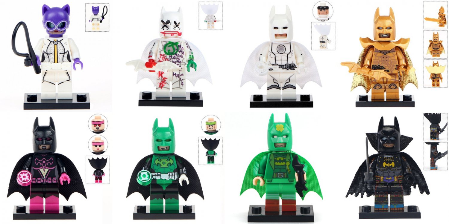 DC Super Hero Batman Movie Batman Suits Catwoman Minifigures Lego Compatible Boy's Toy
