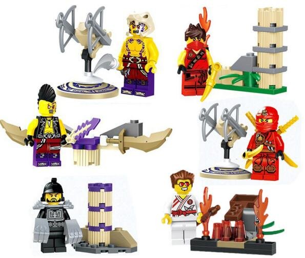 Ninjago Minifgirues Jay NYA Cole Snake Minifigures Compatible Lego Ninja Series 8