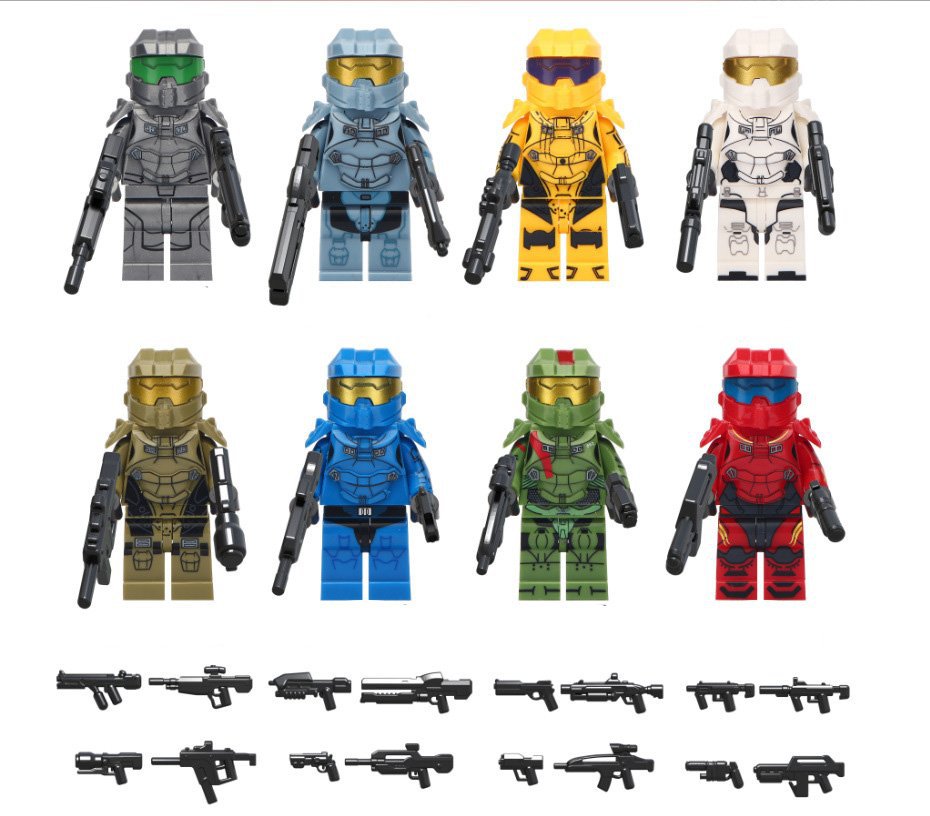 Custom Halo Warriors Minifigures Compatible Lego Building Toy