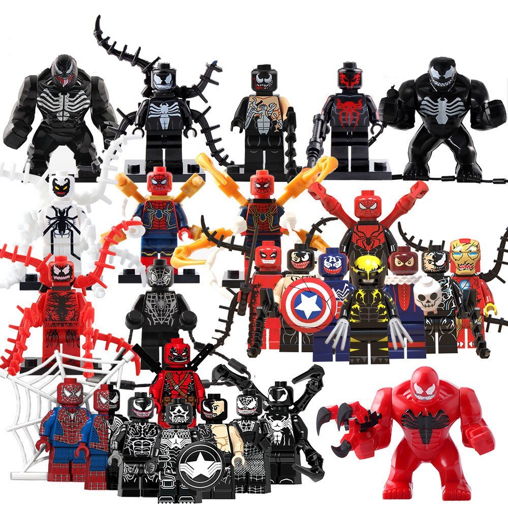 spiderman and venom lego set