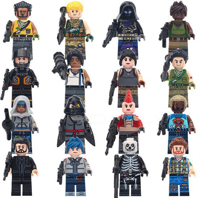 Fortnite Teknique Raven Reaper Royale Game Battle Minifigures Compatible Lego