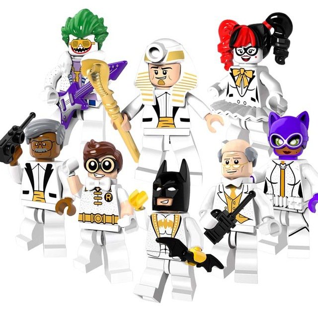 8pcs Alfred Robin Catwoman Batman Harley Quinn Minifigures Compatible Lego DC