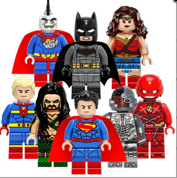 Cyborg Flash Aquaman Bizarro Batman Superman Wonder Woman Minifigures ...