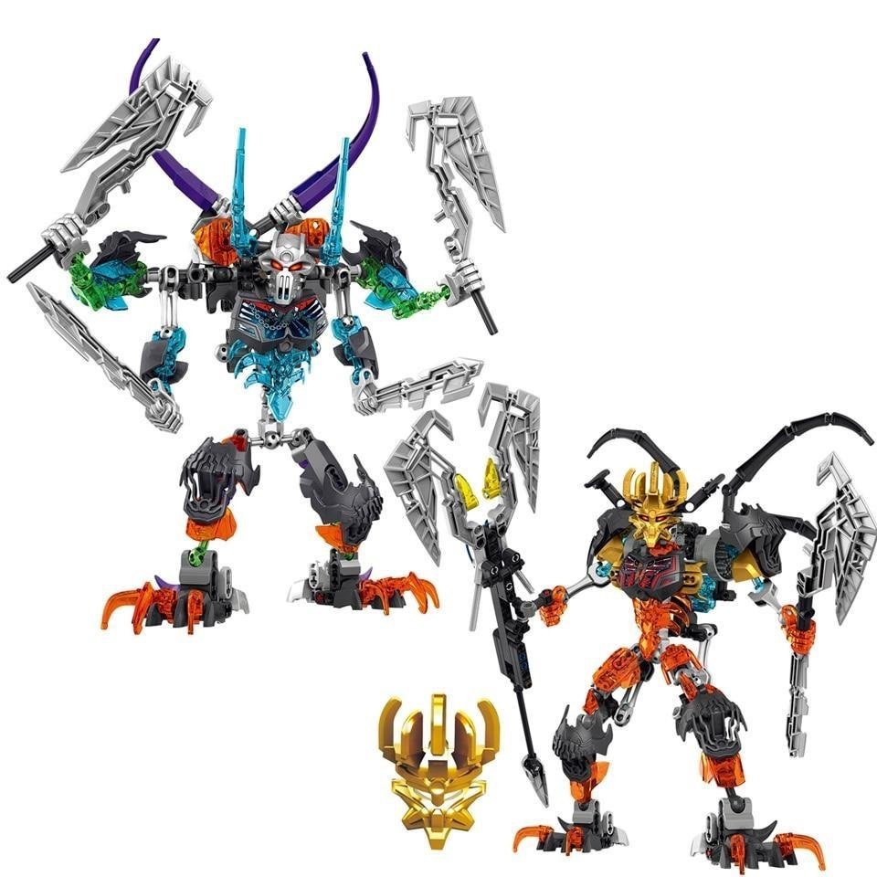 Skeleton Mask King And Skull Warrior Figure Lego Bionicle Set Compatible