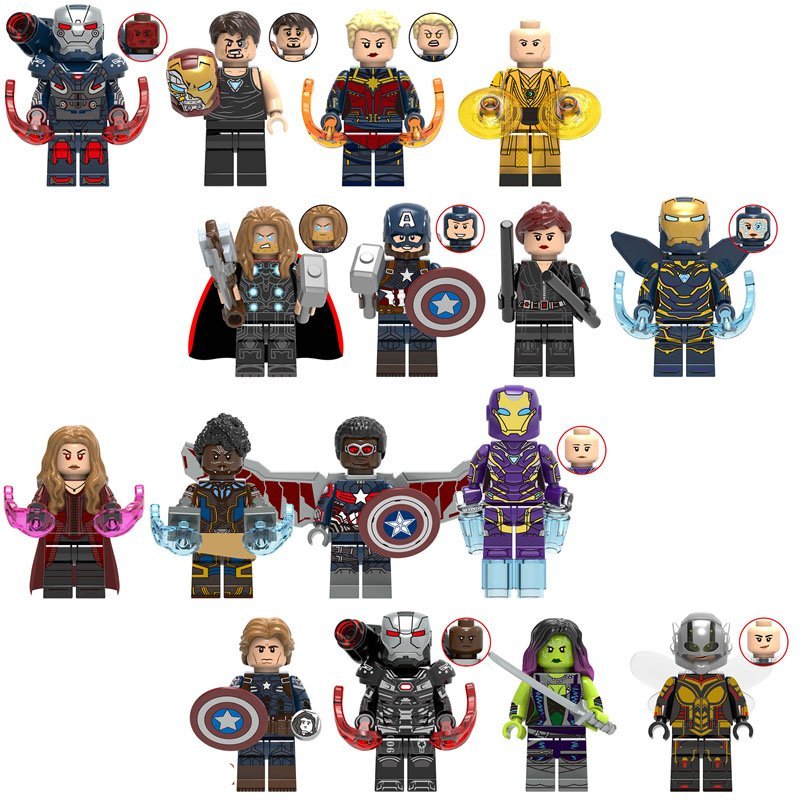 All Marvel Superhero Minifigures Thor Kamora Blackwidow Antman Ironman Captain America Fit Lego