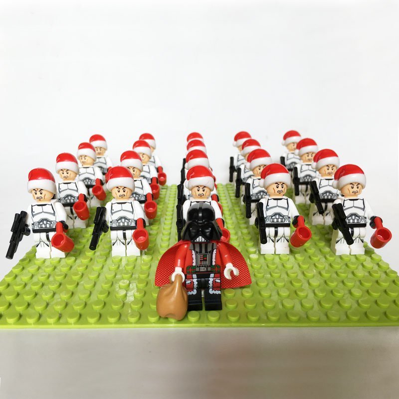 Star Wars Santa Claus Clone Trooper Darth Vader Minifigure Compatible Lego