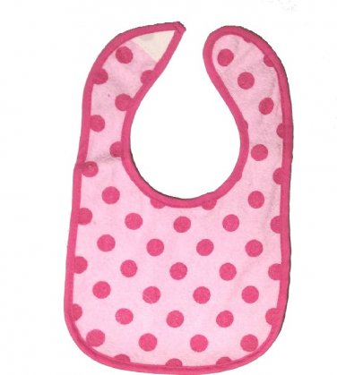 Cotton baby bib (Red dots)