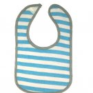 Cotton baby bib (Blue and White)
