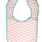 Cotton baby bib (Pink and White)