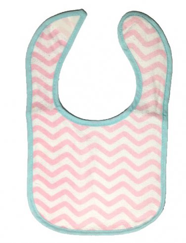 Cotton baby bib (Pink and White)
