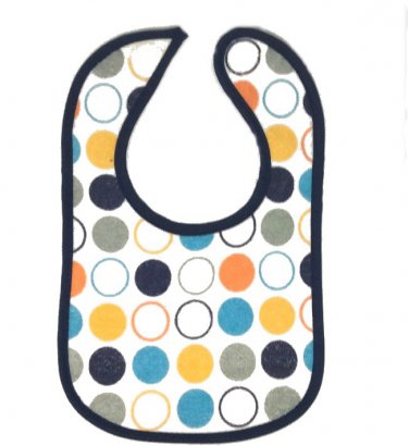 Cotton baby bib (Color dots)