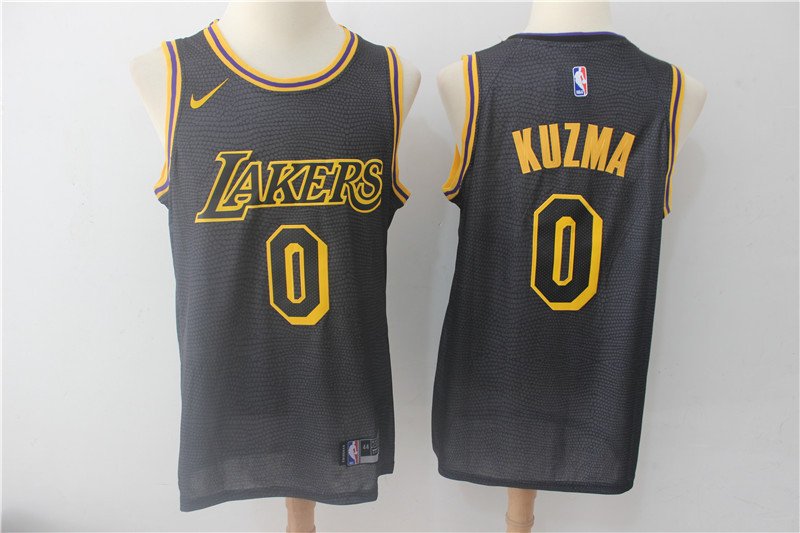 Men's Lakers KUZMA #0 Basketball Replica Jersey Black