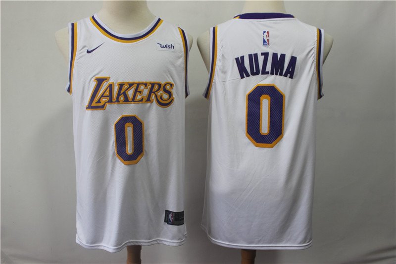 LA Lakers Kyle Kuzma #0 Men's White Swingman Jersey