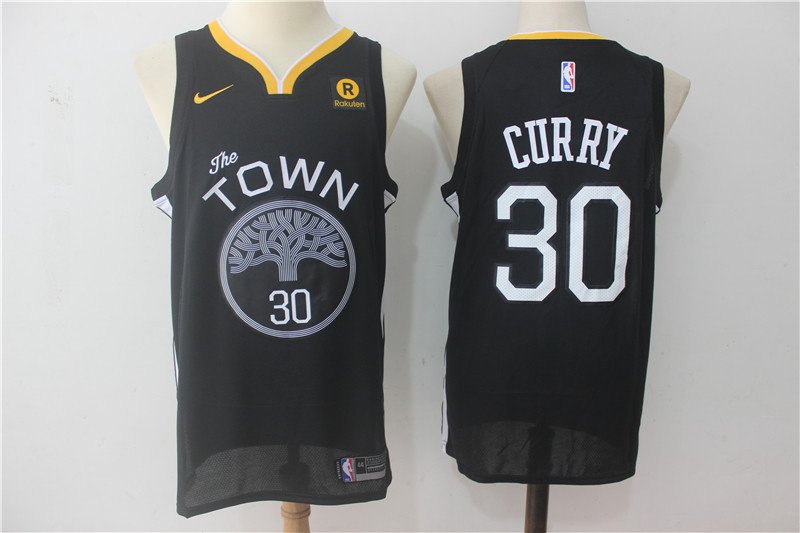 Stephen Curry #30 Men's Warriors Statement Swingman Jersey Black