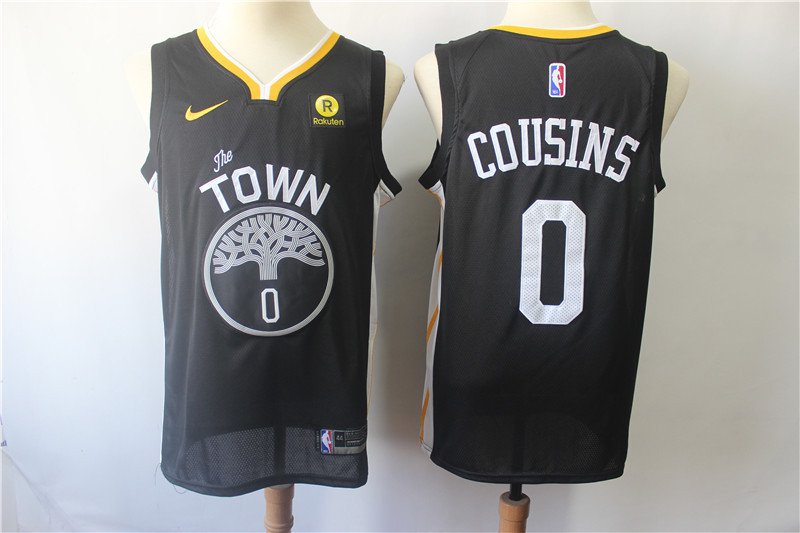 DeMarcus Cousins #0 Men's Warriors Statement Swingman Jersey Black