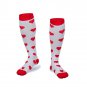 4 Pack Heart Print Compression Socks 15-25mmHG for Everyday Wear, Home Wear