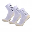 3 Pairs Mens White Football Grip Socks Anti Slip Soccer Training Socks