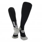 3 pairs Mens Black Long Football Socks Thick Cushioned