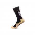 3 Pairs Mens Black Anti Slip Football Grip Socks