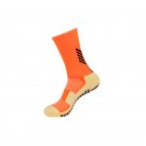 3 Pairs Mens Orange Non Slip Football Grip Socks