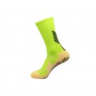 3 Pairs Anti Slip Football Grip Socks Lime Green