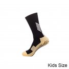 Kids 3 Pack Black Football Grip Socks Children Soccer Training Socks