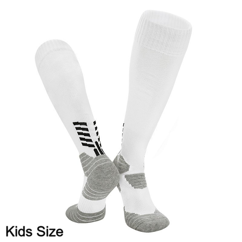 3 Pack Kids Anti Slip Long Football Socks Thick Cushioned