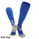 3 Pack Kids Blue Long Football Socks Compression Soccer Socks