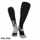 3 Pack Kids Black Long Football Socks Compression Soccer Socks