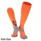 3 Pack Kids Orange Long Football Socks Compression Soccer Socks