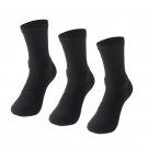 3 Pack Mens Black Sports Socks Thick Cushioned Elite Socks #205