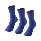 3 Pack Royal Blue Sports Socks Thick Cushioned Elite Socks #205