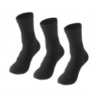 3 Pack Mens Black Sports Socks Thick Cushioned Elite Socks #206