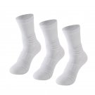 3 Pack Mens White Sports Socks Thick Cushioned Elite Socks #206