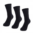 3 Pack Mens Black Sports Socks Thick Cushioned Crew Socks #207