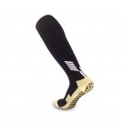 3 Pairs Mens Black Long Football Grip Socks