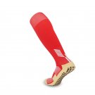 3 Pairs Mens Red Long Football Grip Socks Cushioned Football Stocking