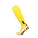3 Pairs Mens Yellow Long Football Grip Socks Cushioned Soccer Training Socks