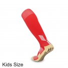 3 Pairs Kids Red Long Football Grip Socks Cushioned Football Stocking