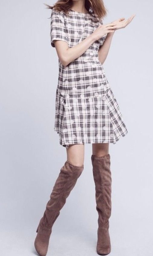 Anthropologie Dear Dots Shift Dress $398 Sz L - NWT