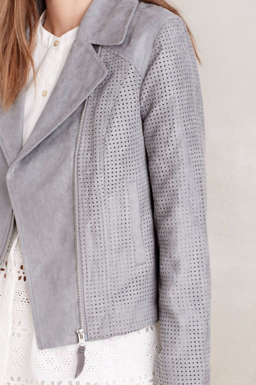 Porter Foil Vegan Suede Moto Jacket main image 0
